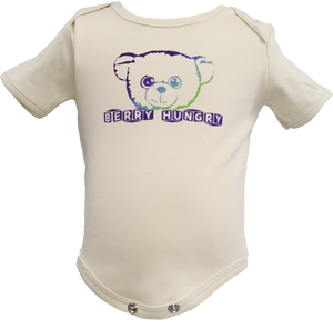 Bear Print Baby Bodysuit – Soft Cotton, Short Sleeve for Sensitive Skin