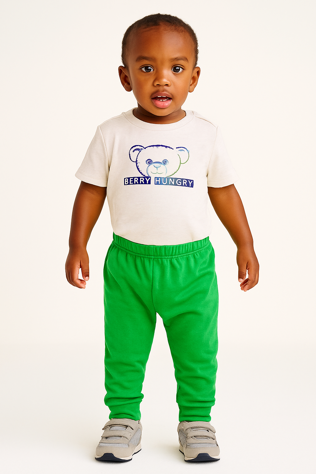 Bear Print Baby Bodysuit – Soft Cotton, Short Sleeve for Sensitive Skin