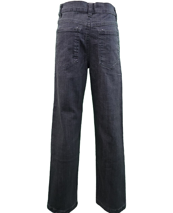 Boys’ Classic Fit Straight Jeans – Acid Wash Denim