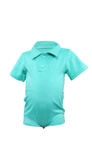 Baby Boy Cotton Polo Bodysuit – Classic Onesie