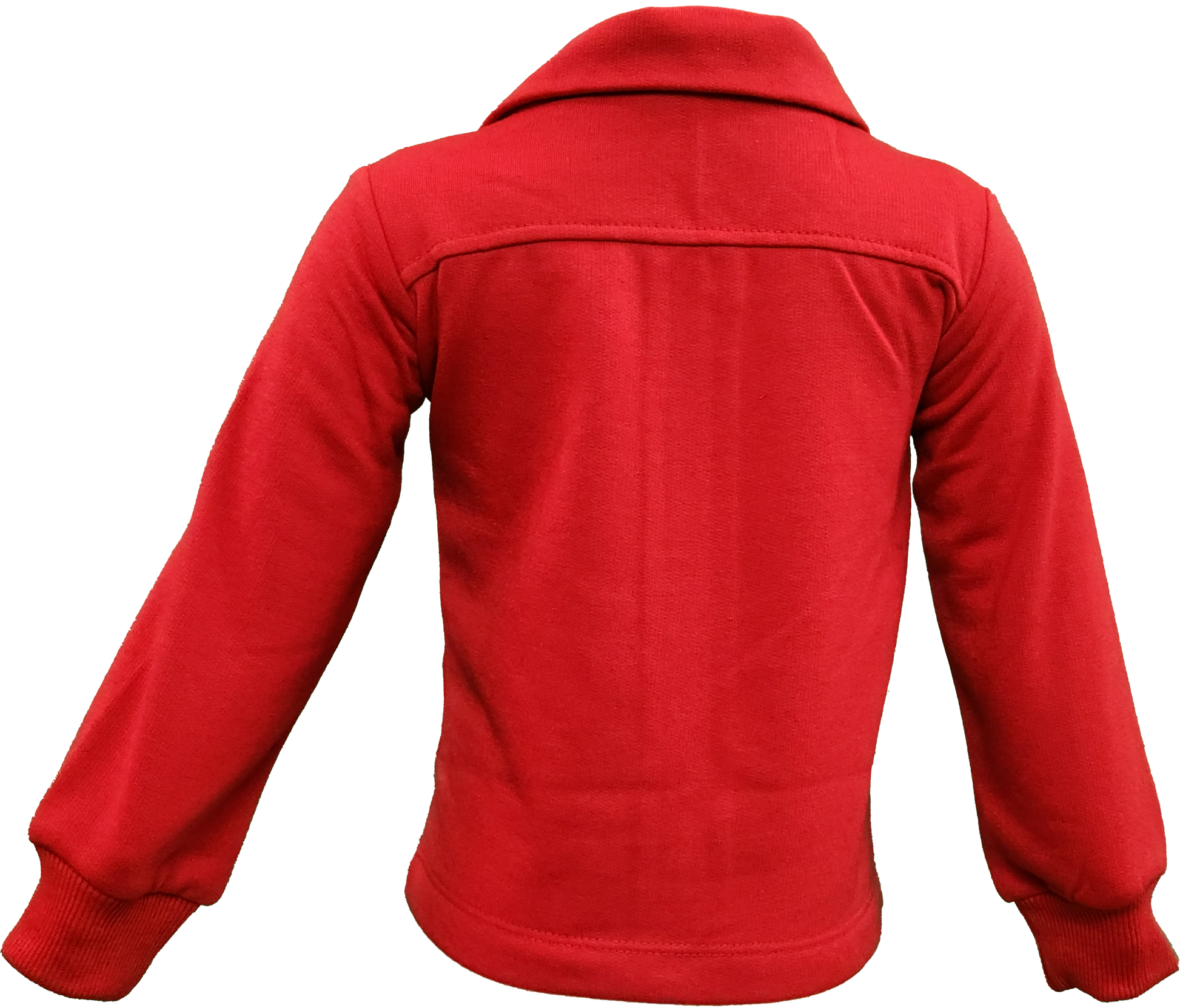 boys lightweight fleece jacket soft zip-up. Red