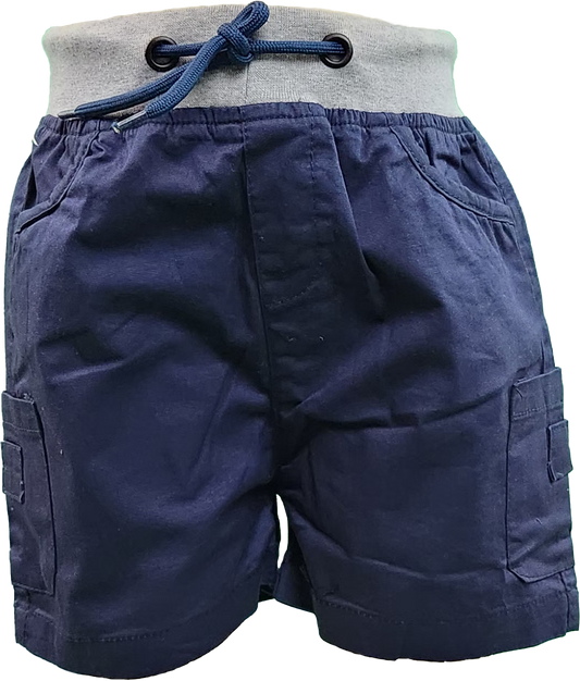 Navy Blue Infant and Toddler Cargo Shorts