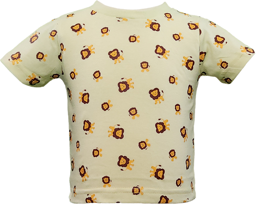 Yellow toddler t-shirt with lion graphic print – Leo the Lion

