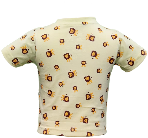 Yellow toddler t-shirt with lion graphic print – Leo the Lion
