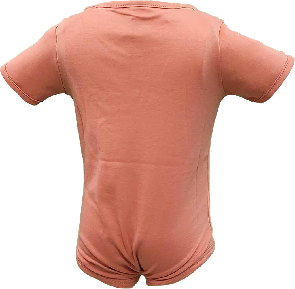 Soft Cotton Baby Bodysuit - Red and White & Orange (Short Sleeve) for Newborns & Infants